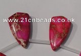 CDI798 Top-drilled 16*27mm flat teardrop dyed imperial jasper beads