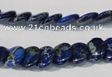 CDI911 15.5 inches 12mm flat round dyed imperial jasper beads