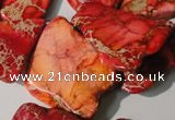 CDI982 15 inches 20*30mm – 25*40mm freeform dyed imperial jasper beads