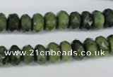 CDJ106 15.5 inches 6*10mm faceted rondelle Canadian jade beads wholesale