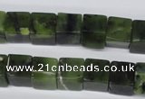 CDJ111 15.5 inches 10*10mm cube Canadian jade beads wholesale