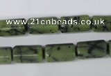 CDJ113 15.5 inches 8*16mm faceted column Canadian jade beads wholesale
