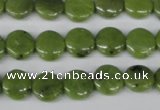CDJ116 15.5 inches 10mm flat round Canadian jade beads wholesale