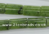 CDJ156 15.5 inches 12*20mm flat tube Canadian jade beads wholesale