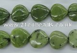 CDJ163 15.5 inches 13*13mm heart Canadian jade beads wholesale