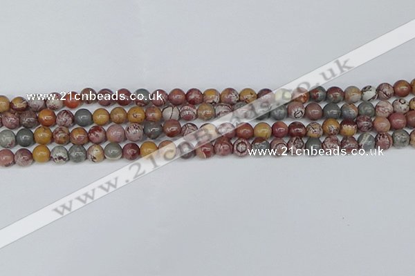 CDJ401 15.5 inches 6mm round sonoran dendritic jasper beads