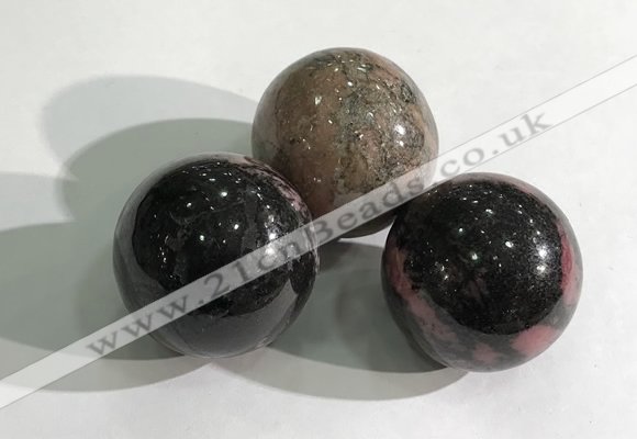 CDN1086 30mm round rhodonite decorations wholesale