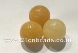 CDN1154 30mm round yellow jade decorations wholesale