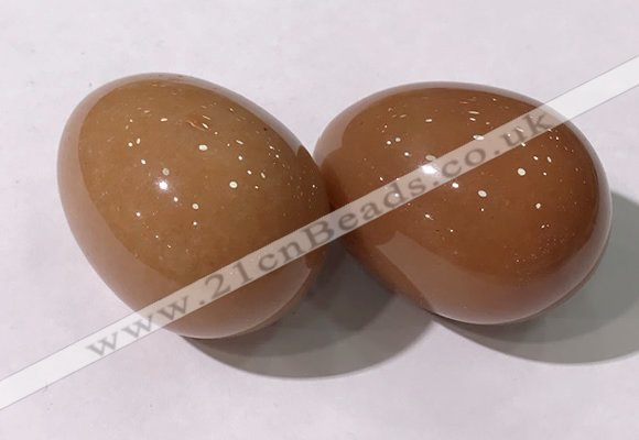 CDN1358 35*45mm egg-shaped red aventurine decorations wholesale