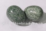 CDN1373 35*45mm egg-shaped green spot stone decorations wholesale