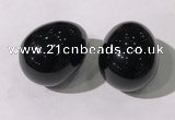CDN1376 35*45mm egg-shaped black obsidian decorations wholesale