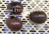 CDN310 30*40mm egg-shaped mahogany obsidian decorations wholesale