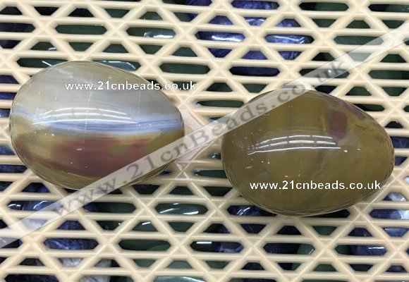 CDN361 35*50mm egg-shaped ocean agate decorations wholesale