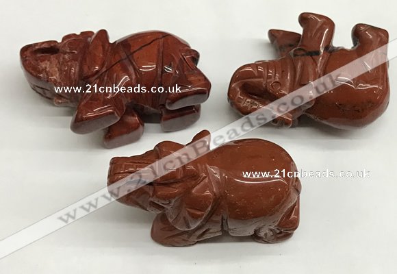 CDN411 25*50*35mm elephant red jasper decorations wholesale