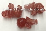 CDN415 25*50*35mm elephant cherry quartz decorations wholesale