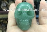 CDN563 35*50*40mm skull green aventurine decorations wholesale