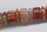 CDQ33 15.5 inches 5*16mm & 10*16mm rondelle natural red quartz beads
