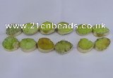 CDQ510 20*30mm - 22*30mm teardrop druzy quartz beads wholesale