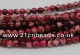 CDT01 15.5 inches 4mm round dyed aqua terra jasper beads