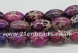 CDT31 15.5 inches 10*14mm rice dyed aqua terra jasper beads