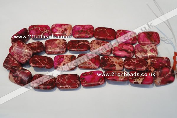 CDT634 15.5 inches 22*30mm rectangle dyed aqua terra jasper beads