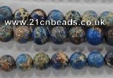 CDT813 15.5 inches 8mm round dyed aqua terra jasper beads wholesale