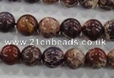 CDT843 15.5 inches 10mm round dyed aqua terra jasper beads wholesale