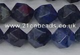 CDU333 15.5 inches 12mm faceted nuggets blue dumortierite beads