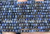 CDU350 15.5 inches 4mm round blue dumortierite beads wholesale