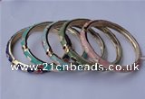 CEB03 5pcs 7mm width gold plated alloy with enamel bangles wholesale