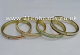 CEB112 7mm width gold plated alloy with enamel bangles wholesale