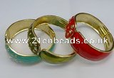 CEB138 28mm width gold plated alloy with enamel bangles wholesale