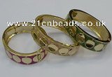 CEB175 18mm width gold plated alloy with enamel bangles wholesale