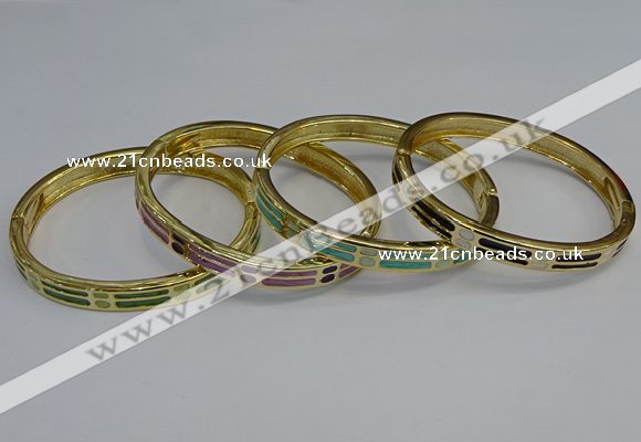 CEB84 8mm width gold plated alloy with enamel bangles wholesale