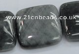 CEE62 15.5 inches 30*30mm square eagle eye jasper beads wholesale