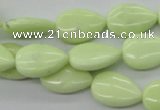 CEJ158 15.5 inches 12*18mm flat teardrop Australia lemon jade beads