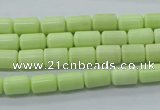 CEJ168 15.5 inches 6*9mm column Australia lemon jade beads