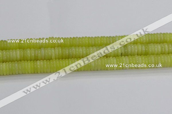 CEJ213 15.5 inches 2*10mm rondelle lemon jade beads wholesale