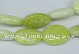 CEJ52 15.5 inches 12*16mm oval lemon jade gemstone beads wholesale