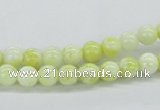 CEJ60 15.5 inches 6mm round lemon jade gemstone beads wholesale