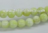 CEJ61 15.5 inches 8mm round lemon jade gemstone beads wholesale
