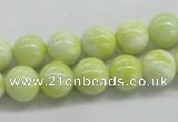 CEJ62 15.5 inches 10mm round lemon jade gemstone beads wholesale