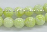 CEJ63 15.5 inches 12mm round lemon jade gemstone beads wholesale