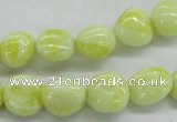 CEJ65 15.5 inches 10*14mm nugget lemon jade gemstone beads wholesale