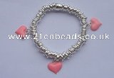 CFB104 Silver plated copper dangling charms fashion stretchy bracelet