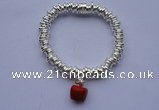 CFB121 Silver plated copper dangling charms fashion stretchy bracelet