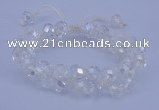 CFB580 8*10mm faceted rondelle crystal beads adjustable bracelet