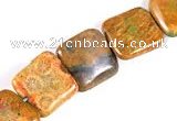 CFC08 15.5 inches 16mm square fossil coral  beads Wholesale