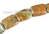 CFC15 15.5 inch 12*16mm rectangle fossil coral  beads Wholesale