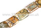 CFC16 15.5 inch 13*18mm rectangle fossil coral  beads Wholesale